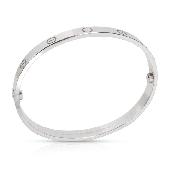 101820 pv Cartier LOVE Bracelet in 18K White Gold Size 18