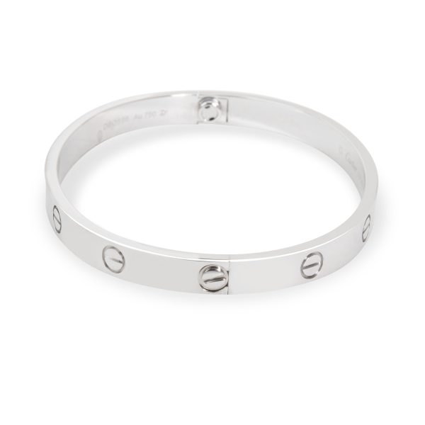 101820 sv Cartier LOVE Bracelet in 18K White Gold Size 18