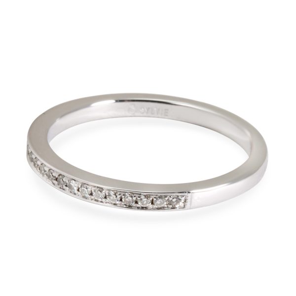 White Gold Band Sylvie Diamond Band in 14K White Gold 015 CTW