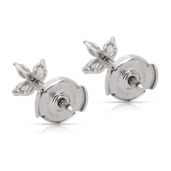 101840 bv Tiffany Co Victoria Diamond Flower Earring in Platinum 019 CTW