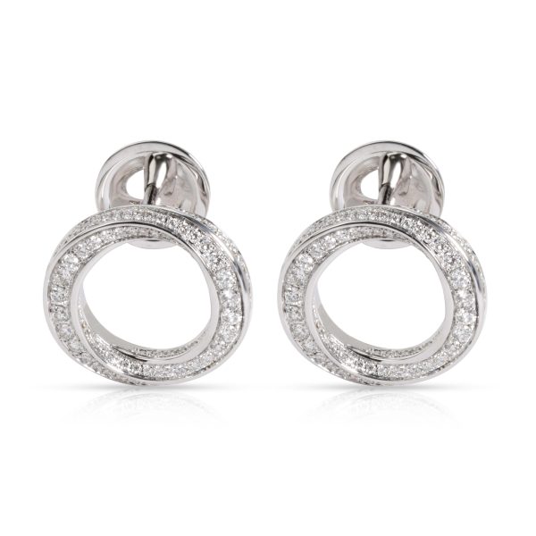 Graff Spiral Diamond Stud Earring in 18K White Gold 065 CTW Graff Spiral Diamond Stud Earring in 18K White Gold 065 CTW