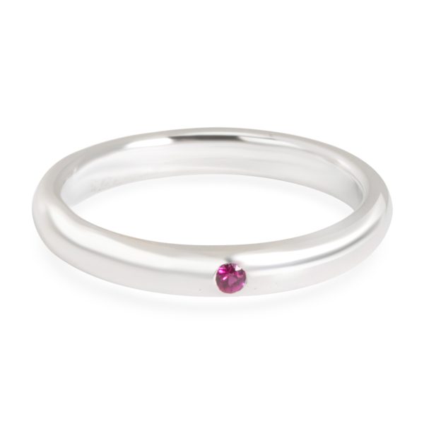 Tiffany Co Elsa Peretti Stackable Ruby Band in Sterling Silver Tiffany Co Elsa Peretti Stackable Ruby Band in Sterling Silver