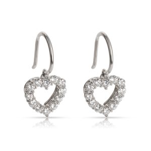 Tiffany Co Heart Dangle Diamond Earrings in Platinum 072 CTW Burberry Camera Bag Crossbody Bag Small Black