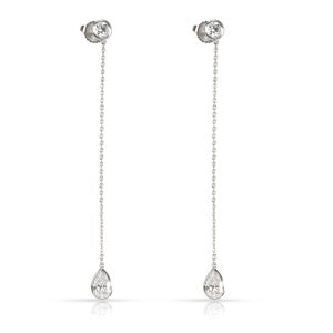 Tiffany Co Elsa Peretti Diamond Dangle Earrings in Platinum 136 CTW Chloe Shoulder Handbag Penelope Mini Pink Beige