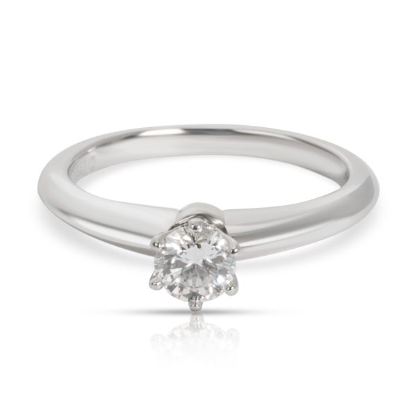 Tiffany Co Solitaire Diamond Solitaire Ring in Platinum F VS1 025 CTW Tiffany Co Solitaire Diamond Solitaire Ring in Platinum F VS1 025 CTW