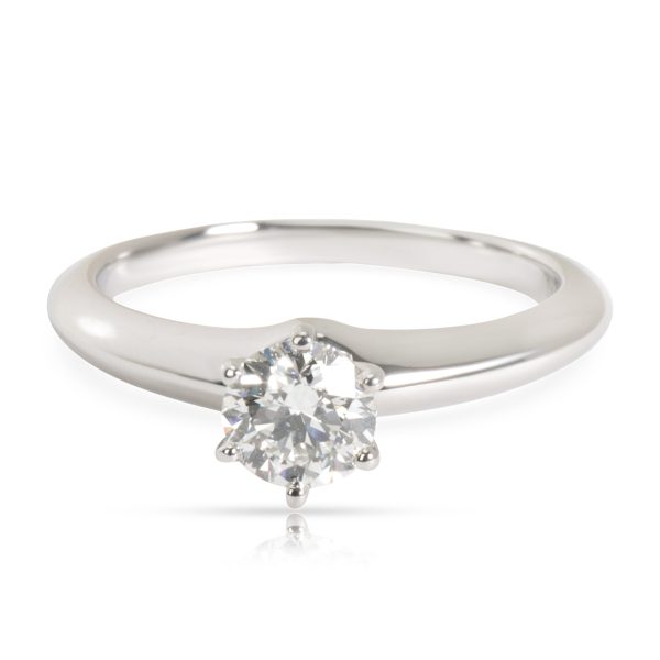 Tiffany Co Solitaire Diamond Engagement Ring in Platinum I VS1 053 CTW Tiffany Co Solitaire Diamond Engagement Ring in Platinum I VS1 053 CTW