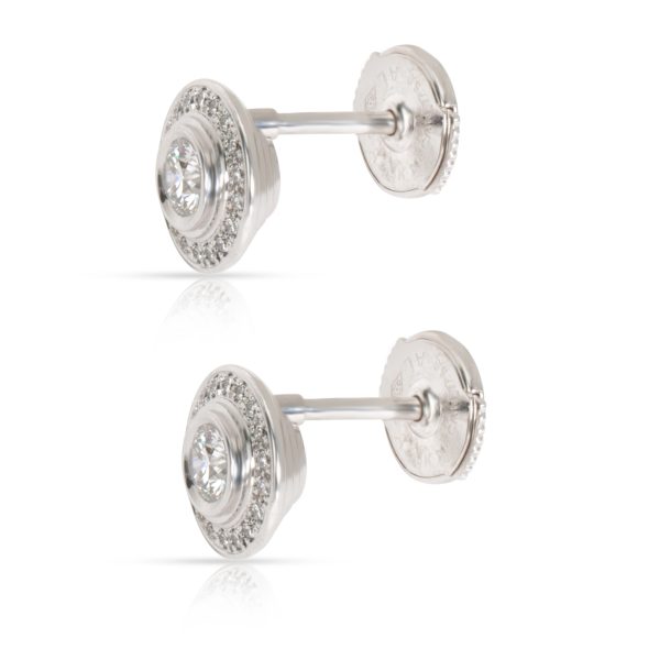 102044 sv Cartier DAmour Diamond Stud Earring in 18K White Gold 056 CTW