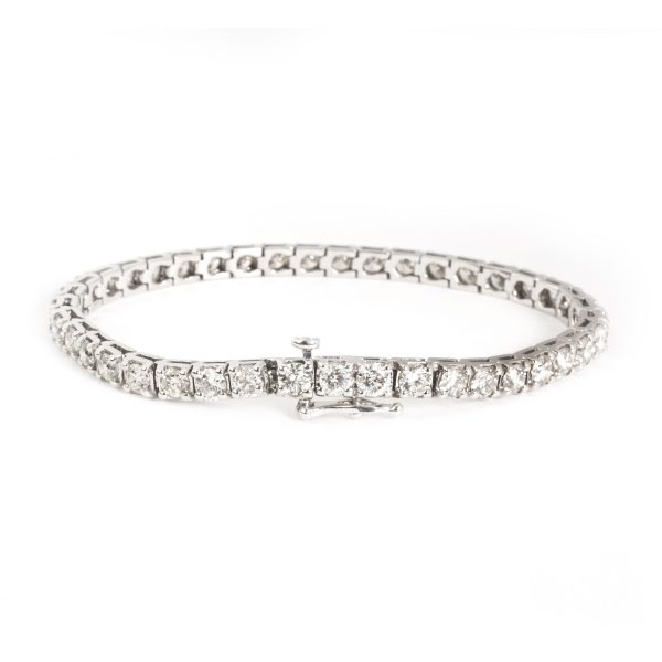 102144 bv Four Prong Diamond Tennis Bracelet in 14K White Gold 820 CTW