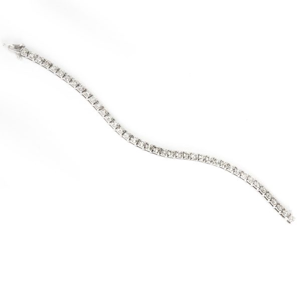 102144 pv Four Prong Diamond Tennis Bracelet in 14K White Gold 820 CTW