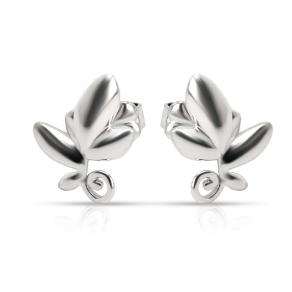 Tiffany Co Palomo Picasso Olive Leaf Earring in Sterling Silver Tiffany Co Palomo Picasso Olive Leaf Earring in Sterling Silver