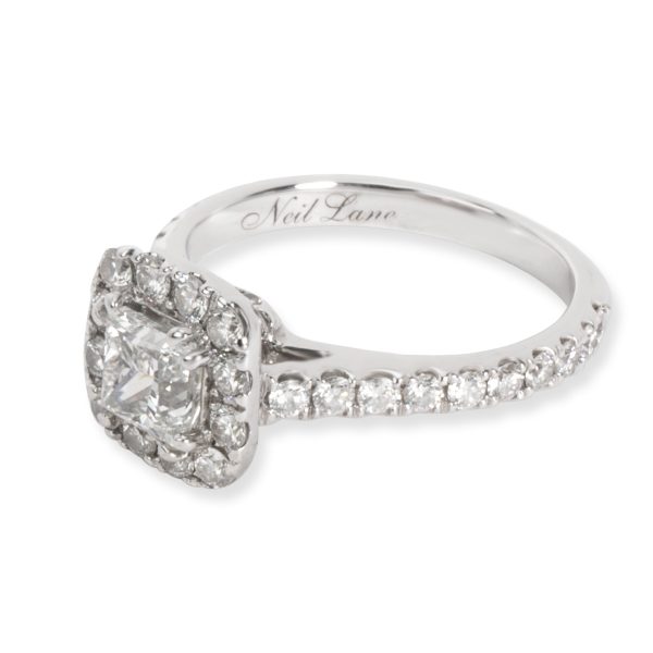 White Gold Engagement Ring Neil Lane Diamond Engagement Ring in 14K White Gold 110 CTW