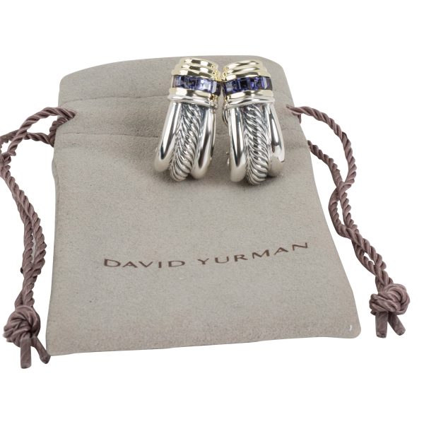 102298 box 602a0fad 1898 4aa7 8c27 ba3a034e41b9 David Yurman Amethyst Shrimp Earring in Sterling Silver 14KT Gold