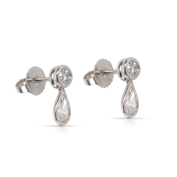 102355 sv Tiffany Co Elsa Peretti Diamond by The Yard Drop Earring in Platinum 066 CTW