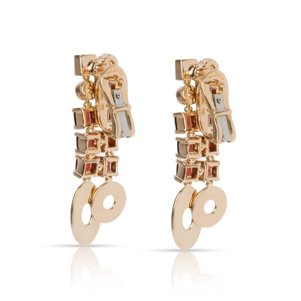 102390 bv f6931290 5f96 4d03 9257 d96c07c57dd1 Bulgari Lucea Diamond Garnet Earrings in 18K Yellow Gold 060 CTW