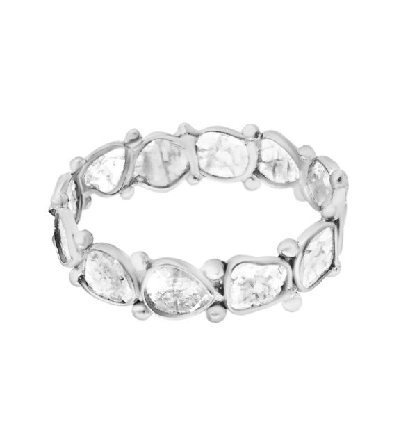 Rock Divine Rock Divine Dawn Collection Luminary Diamond Eternity Ring in 18K White Gold