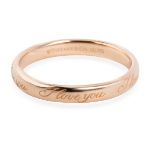 Tiffany Co I Love You Ring in 18K Rose Gold Tiffany Co Love Necklace K18YG Finished Heart Anchor Yellow Gold