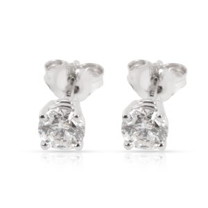 Blue Nile Diamond Stud Earrings in 14K White Gold 073 CTW Tiffany Co Etoile Diamond Engagement Ring in Platinum G VS1 058 Ct