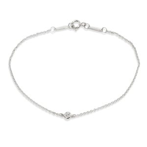 Tiffany Co Diamond by the Yard Bracelet in Sterling Silver 005ct Chanel Cocomark Shoulder Bag Caviar Skin Black