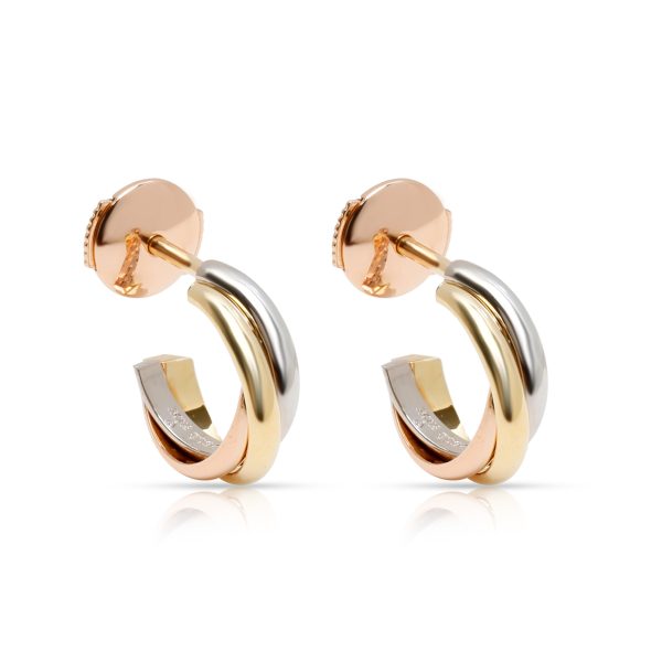 Cartier Trinity Hoop Earrings in 18K Yellow Cartier Trinity Hoop Earrings in 18K Yellow Rose White Gold