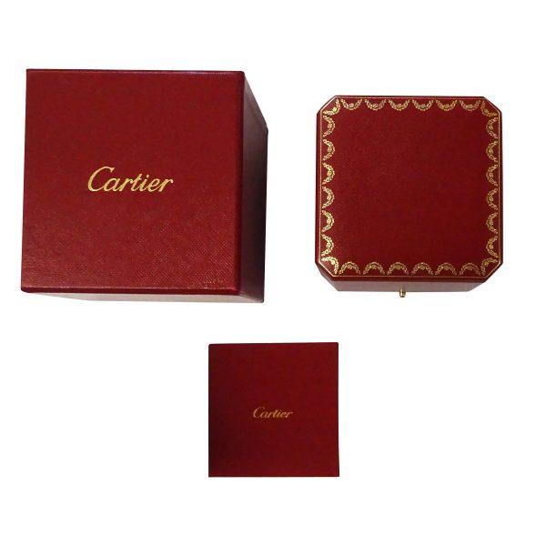 102612 box Cartier Trinity Large Model Ring in 18K Yellow White Rose Gold Size 52