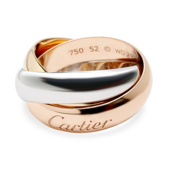 Rings Cartier Trinity Large Model Ring in 18K Yellow White Rose Gold Size 52