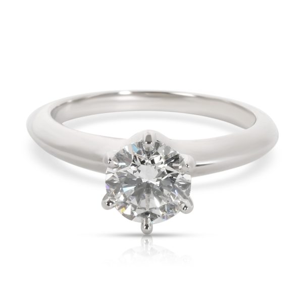 Rings Tiffany Co Diamond Solitaire Engagement Ring in Platinum G VS1 096 CTW