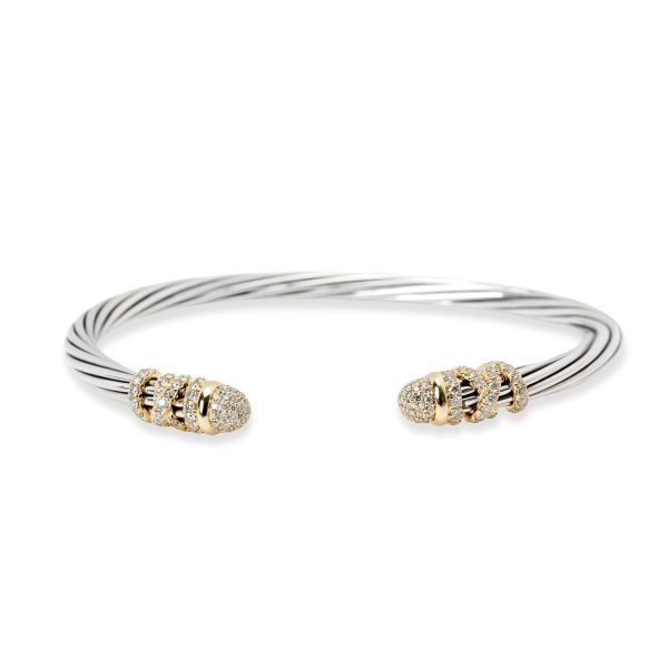 David Yurman Helena Diamond Bangle in 18K Yellow Gold Sterling Silver David Yurman Helena Diamond Bangle in 18K Yellow Gold Sterling Silver