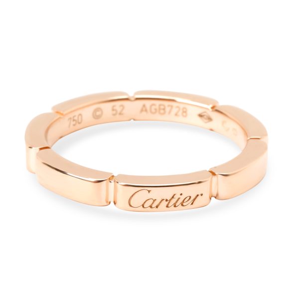 Rings Cartier Maillon Panthere Wedding Band in 18K Rose Gold Size 52