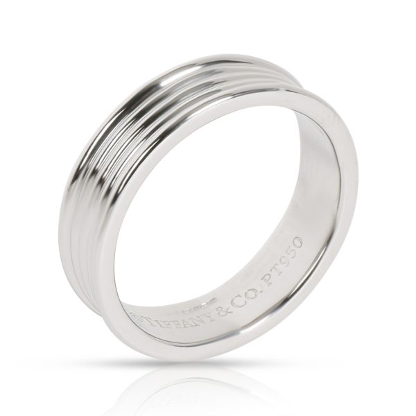 102694 pv Tiffany Co Ridged Wedding Band in Platinum 5 mm