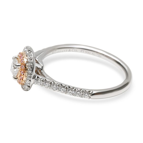 102720 sv Tiffany Co Soleste Engagement Ring in Platinum 18K Gold