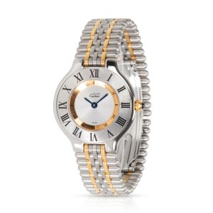 Cartier 21 1340 Womens Watch in Stainless SteelGold Plate Louis Vuitton Alma BB Epi leather orange