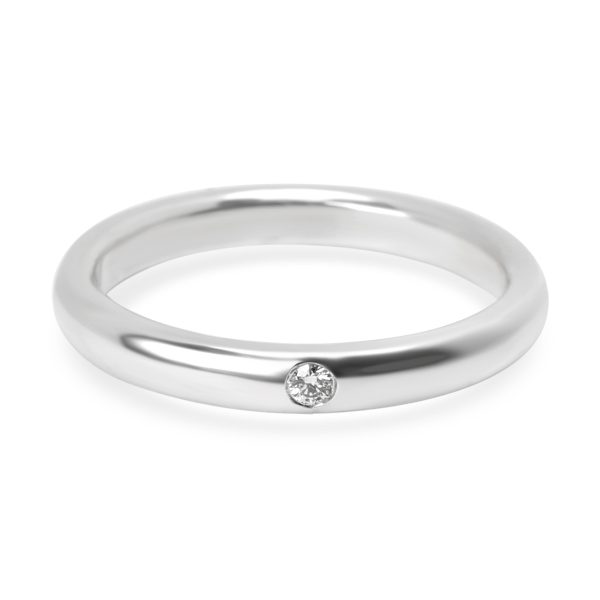 Tiffany Co Tiffany Co Elsa Peretti Diamond Band Ring in Sterling Silver 002 CTW