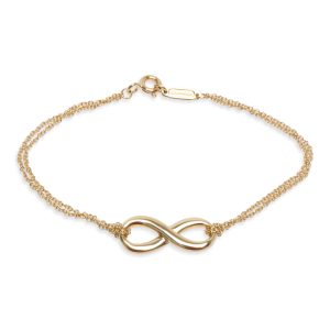 Tiffany Co Infinity Bracelet in 18K Yellow Gold Louis Vuitton Odeon NM MM Monogram Shoulder Bag