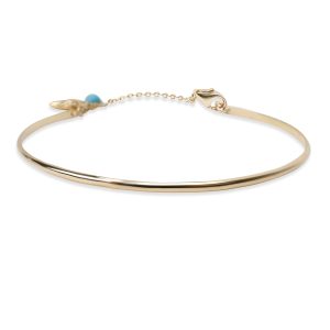 Caterina B Shell Bangle in 18K Yellow Gold Louis Vuitton Keepall Bandouliere 55 Monogram Bag Brown