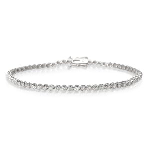 Diamond Tennis Bracelet in 14K White Gold 200 CTW Cart