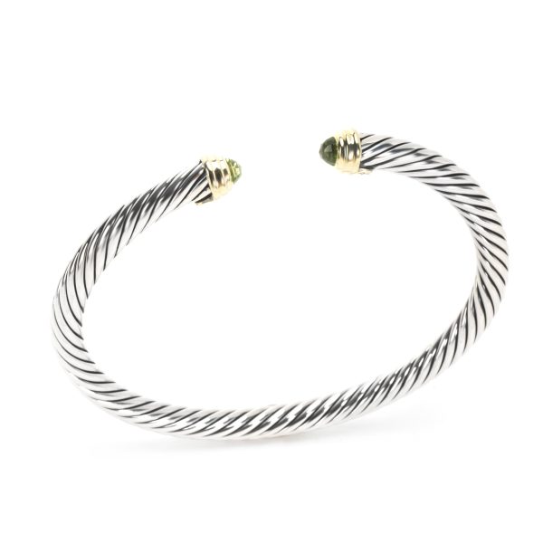 102914 pv 66f82f0c 111d 40e4 b978 c90743732499 David Yurman Peridot Cable Bracelet in 14K Gold Sterling Silver