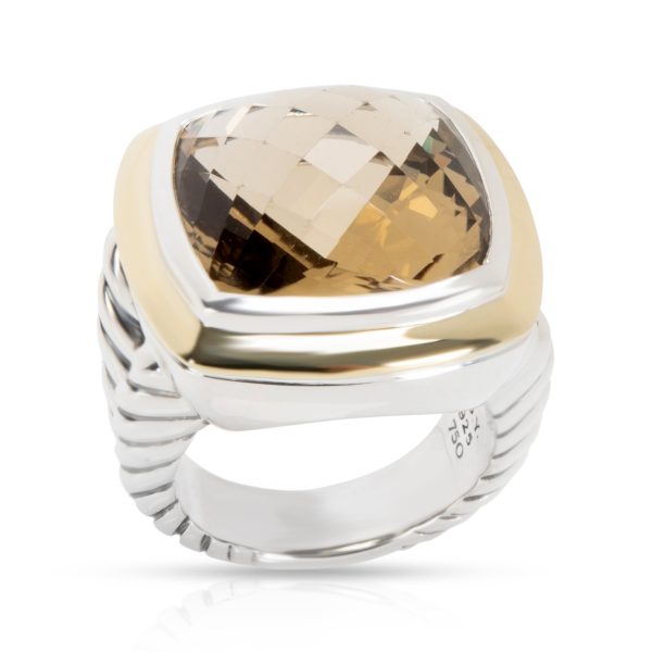 Ring Mixed David Yurman Albion Champagne Citrine Ring in 18K Yellow Gold Sterling Silver