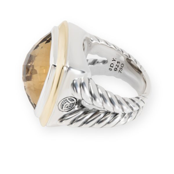 David Yurman David Yurman Albion Champagne Citrine Ring in 18K Yellow Gold Sterling Silver