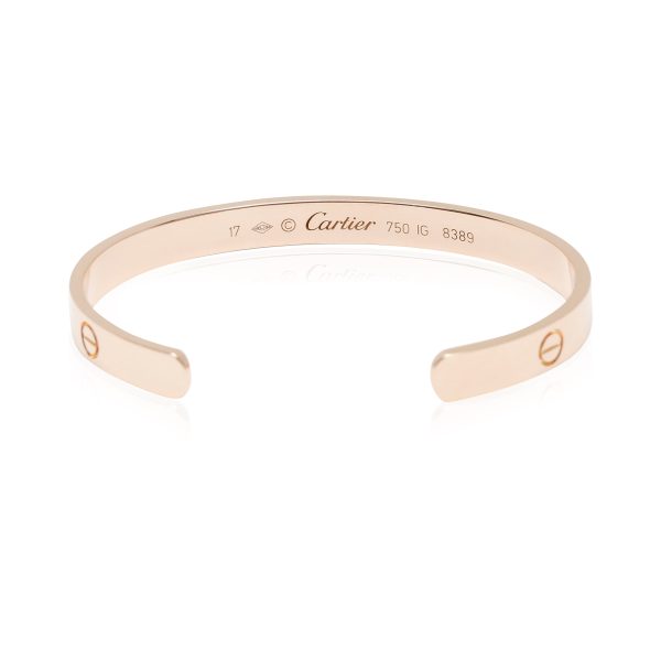 103010 bv 6e028429 60e2 449a a36a 37500c0fdf9d Cartier Love Cuff Bracelet in 18K Pink Gold Size 17