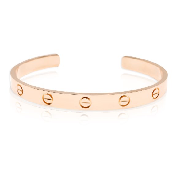 Cartier Love Cuff Bracelet in 18K Pink Gold Size 17 Cartier Love Cuff Bracelet in 18K Pink Gold Size 17