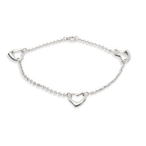 Tiffany Co Elsa Peretti Open Heart Bracelet in Sterling Silver Chanel Matelasse Handbag Caviar Skin Black