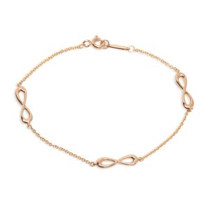 Tiffany Co Infinity Endless Bracelet in 18KT Rose Gold Louis Vuitton Porto Carte Card Case Monogram Fuchsia