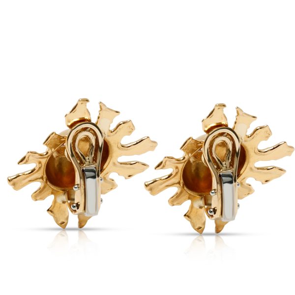 103162 bv Jean Mahie Starburst Diamond Earrings in 22K Yellow Gold 03 CTW