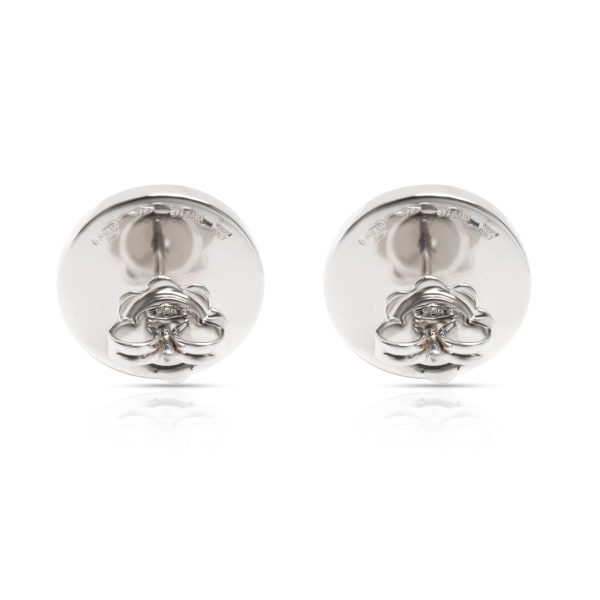 103167 bv Bulgari BVLGARI Onyx Stud Earrings in 18K White Gold