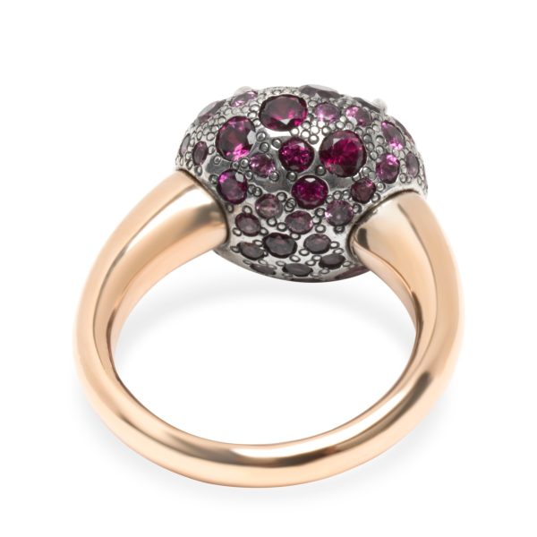 pomellato tabou rhodolite garnet ring in 18kt yellow gold sterling silver Pomellato Tabou Rhodolite Garnet Ring in 18KT Yellow GoldSterling Silver