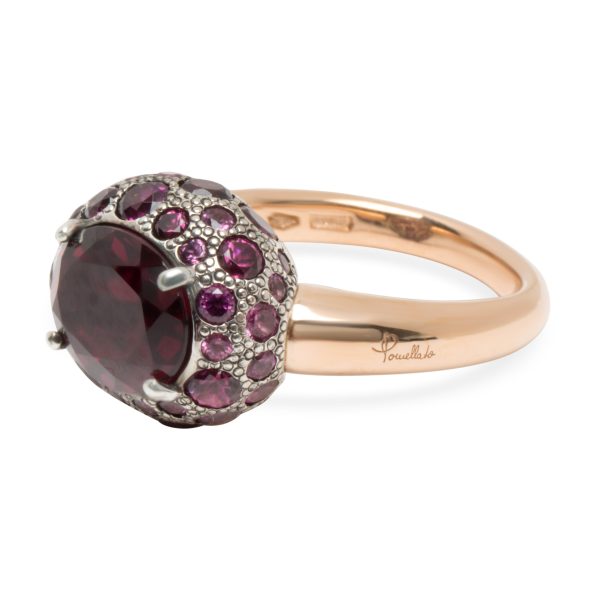 Ring Mixed Pomellato Tabou Rhodolite Garnet Ring in 18KT Yellow GoldSterling Silver