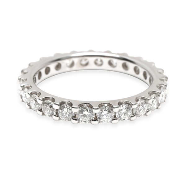 Gemma by WP Diamonds Round Cut Diamond Eternity Band in 14 KT White Gold G H SI1 SI2 144 CTW