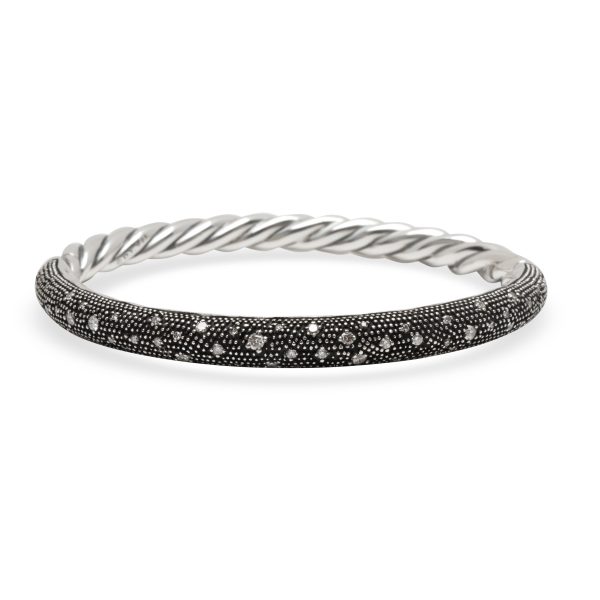 David Yurman Midnight Melange Diamond Braclet in Sterling Silver 054 CTW David Yurman Midnight Melange Diamond Braclet in Sterling Silver 054 CTW