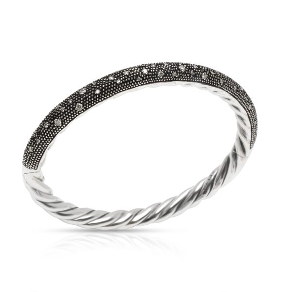 103228 pv 2889ee4e 416e 4356 ba79 cef014b80567 David Yurman Midnight Melange Diamond Braclet in Sterling Silver 054 CTW