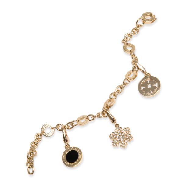 103279 pv Bulgari Diamond Charm Bracelet in 18K Yellow Gold 035 CTW